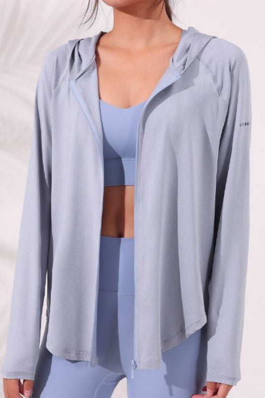 拉链卫衣连帽防晒外套