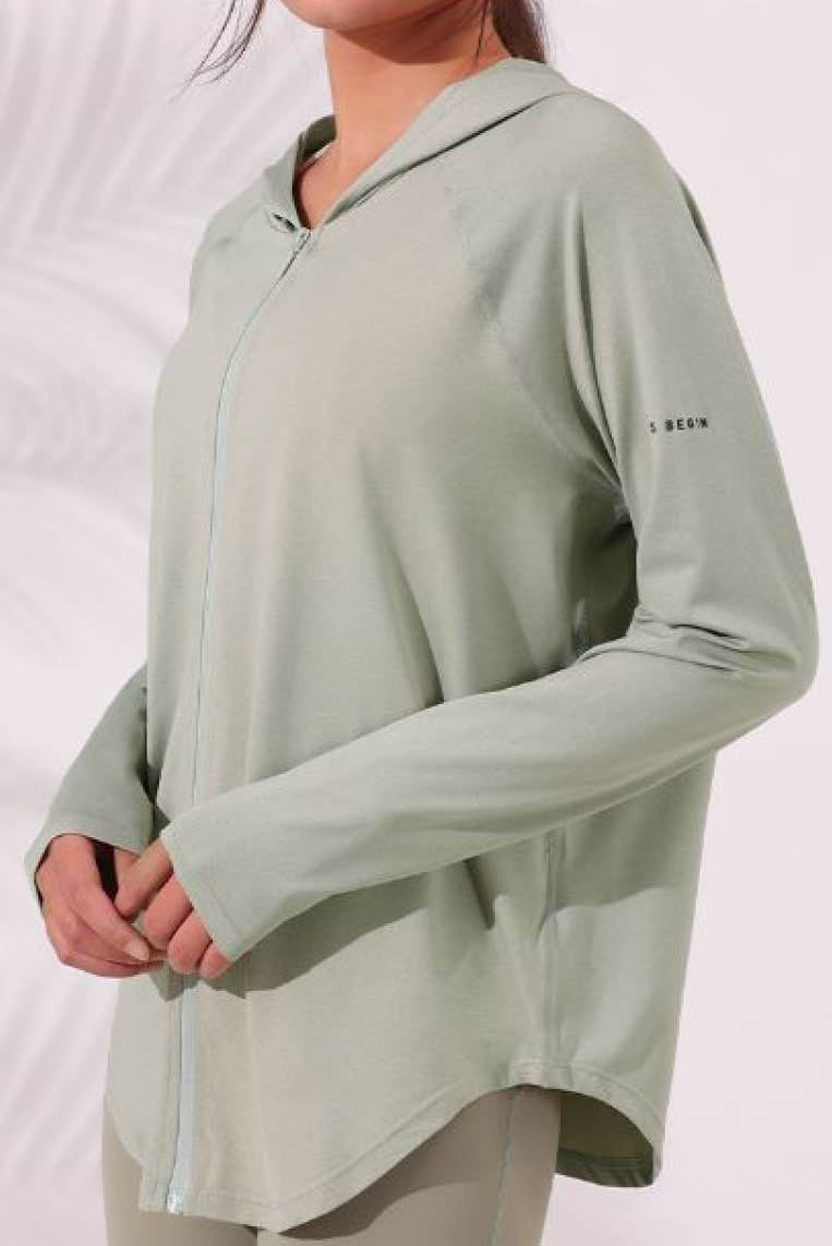 拉链卫衣连帽防晒外套