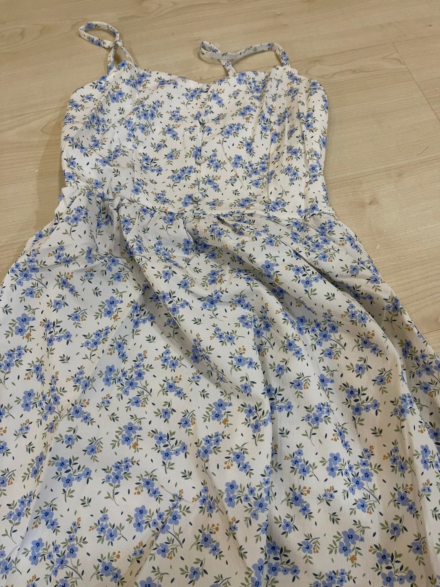 超仙森林系碎花裙