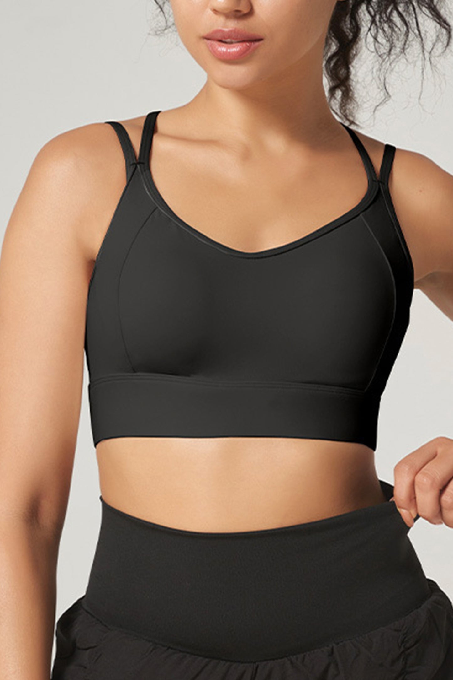 欧美固定罩杯运动内衣