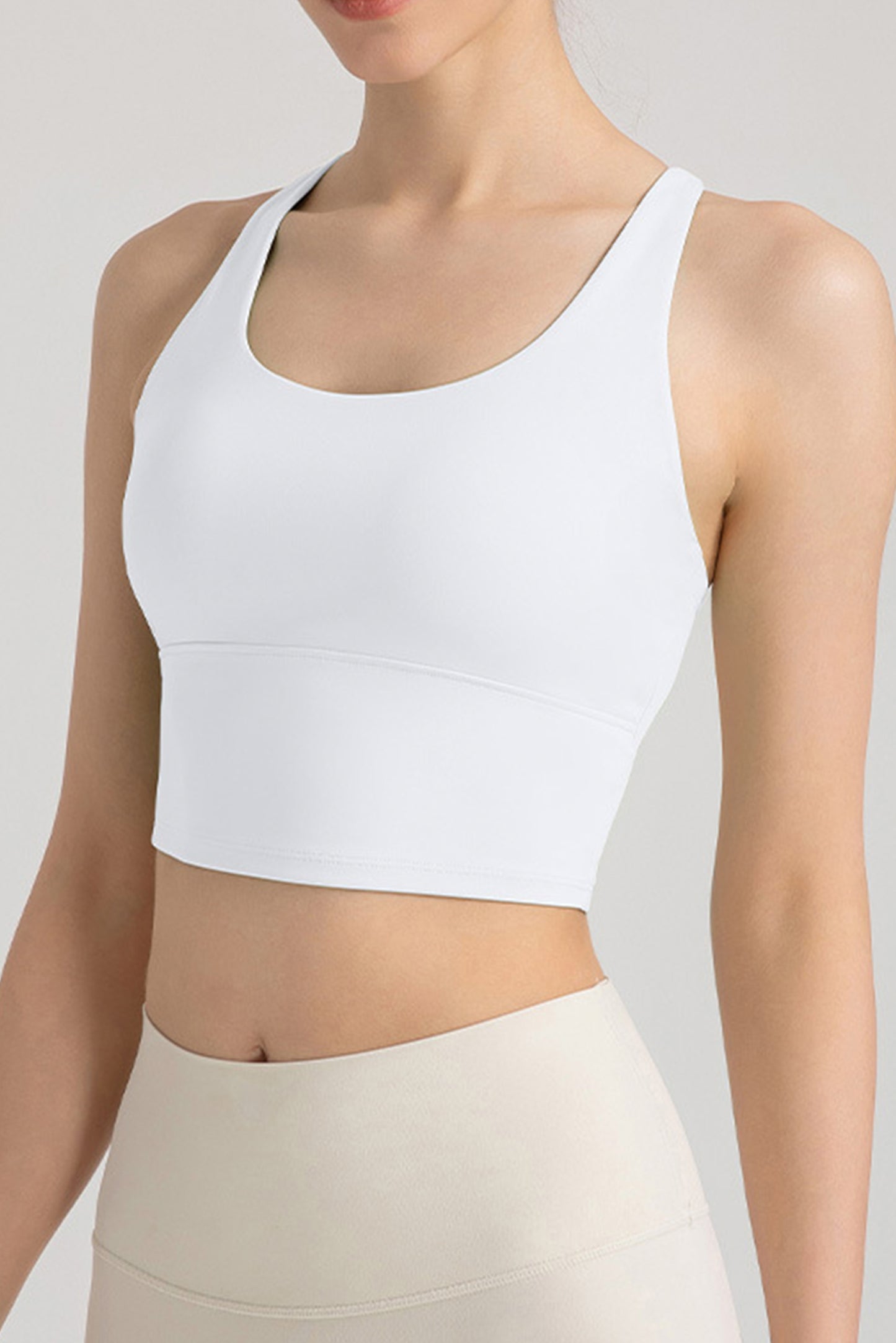 固定胸垫交叉美背内衣