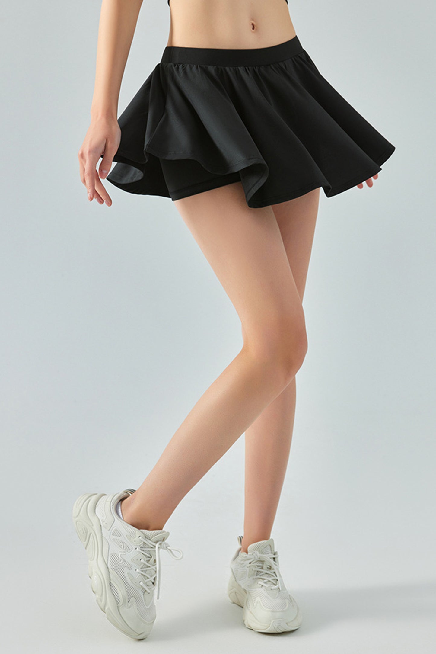 假两件百褶a字裙