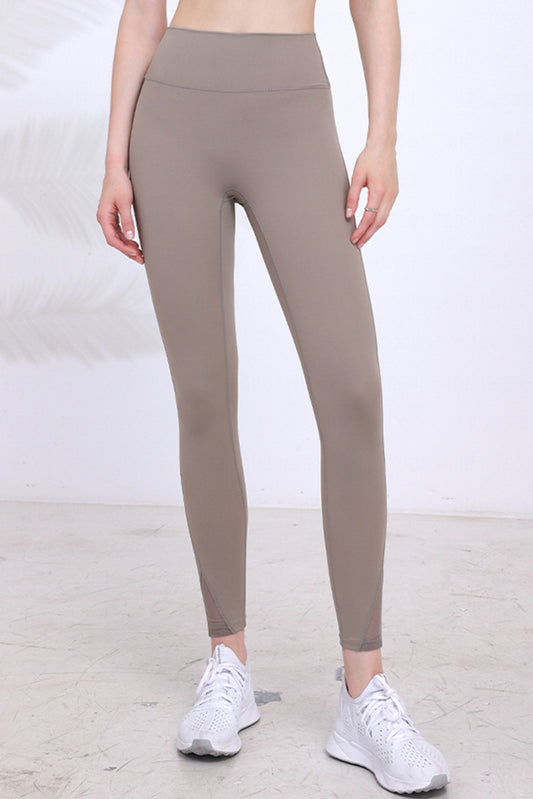 拼网提臀弹力蜜桃裤