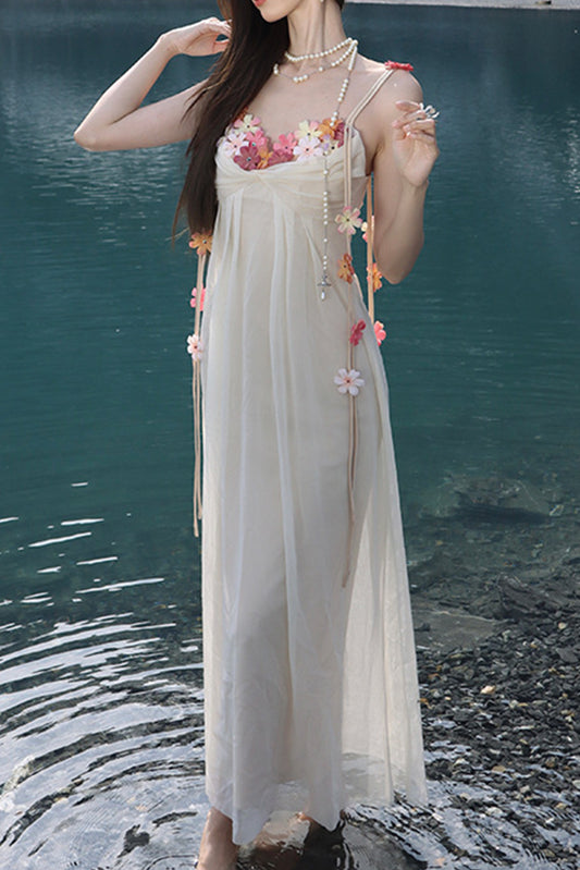 花醋酸仙女纱裙