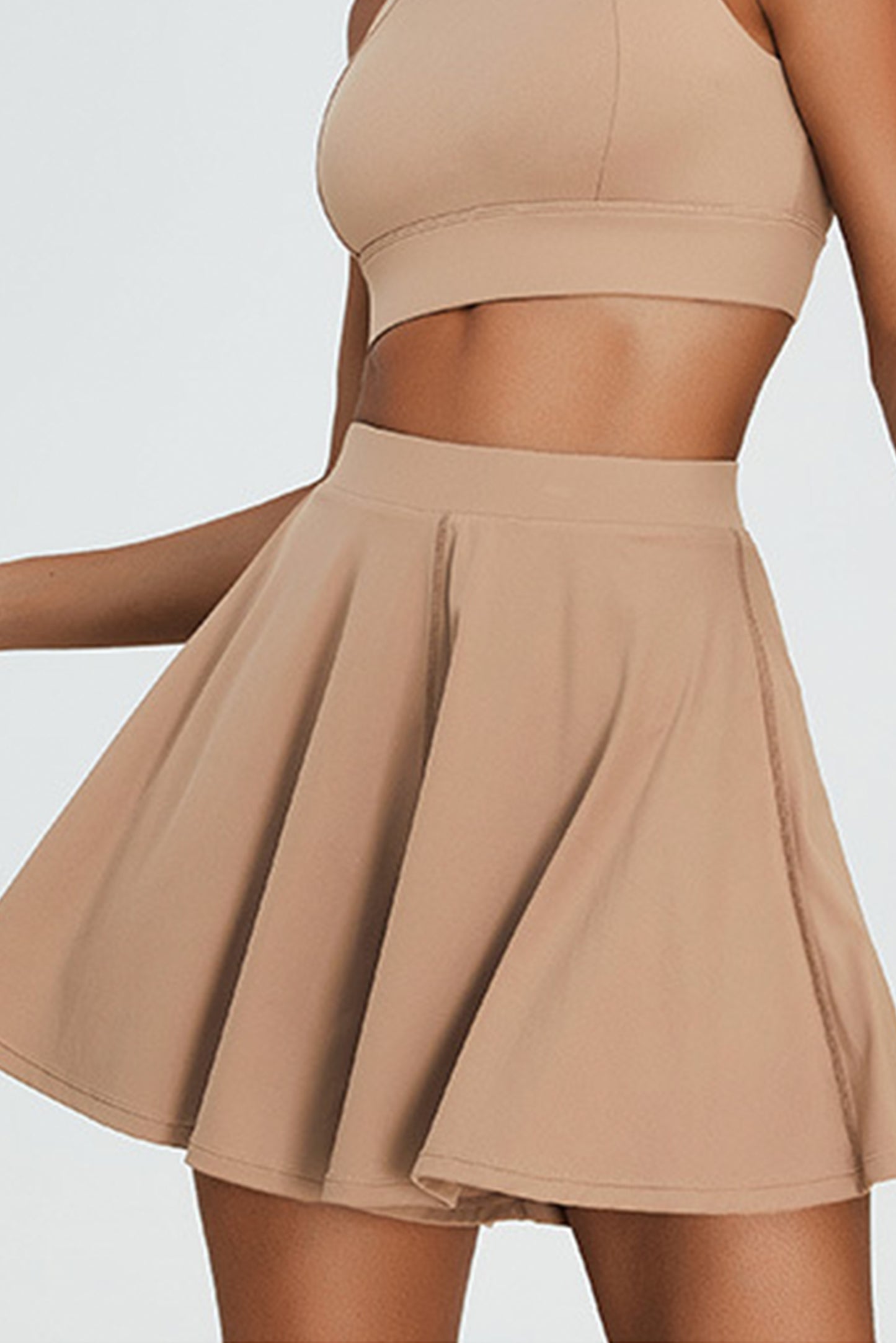 高腰宽松裙式短裤