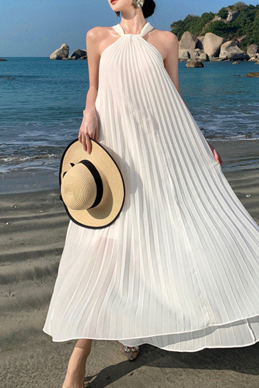 挂脖超仙连衣裙