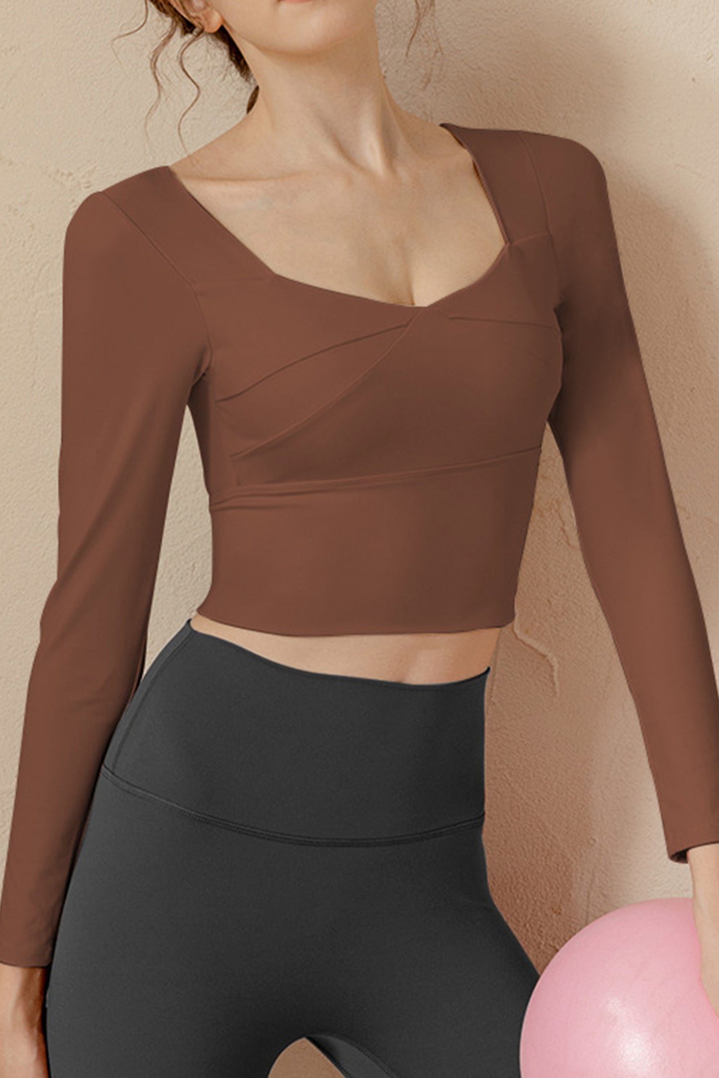 裸感气质普拉提长袖