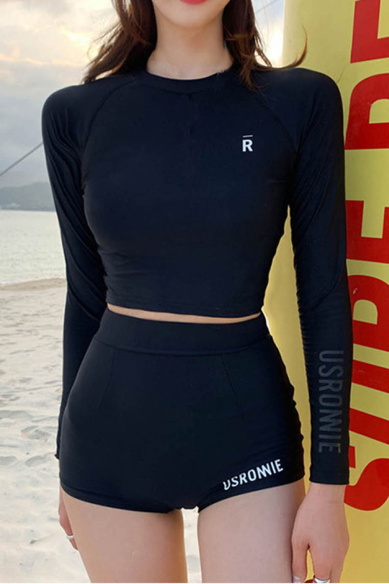 长袖分体潜水服泳衣 (含胸垫)