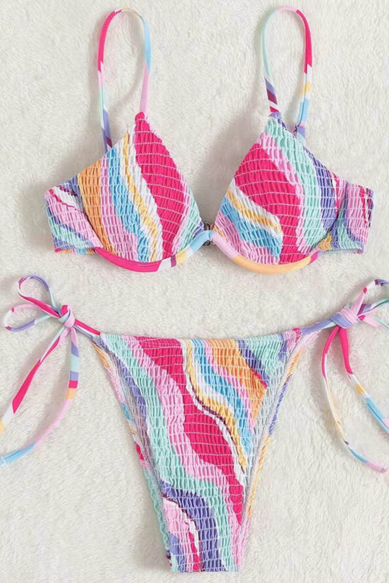 粉彩印花比基尼