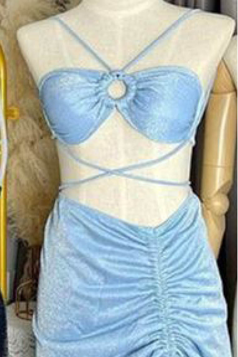 闪粉裙式三件套bikini