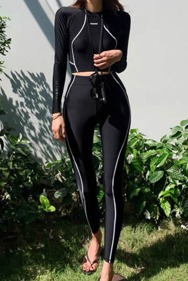 长版拉链式潜水服三件套 (含胸垫)