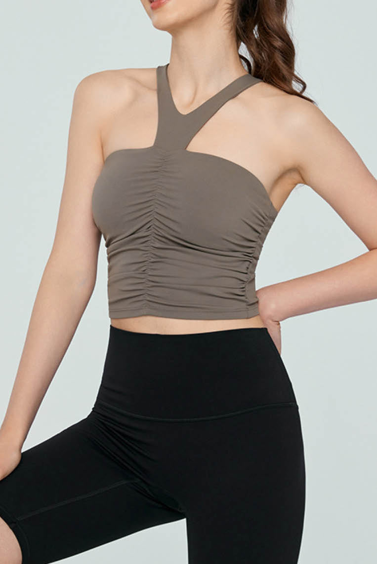 V字背挂脖抹胸背心