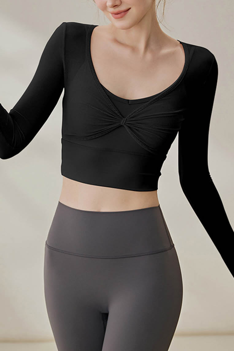 网纱假两件拼接瑜伽服