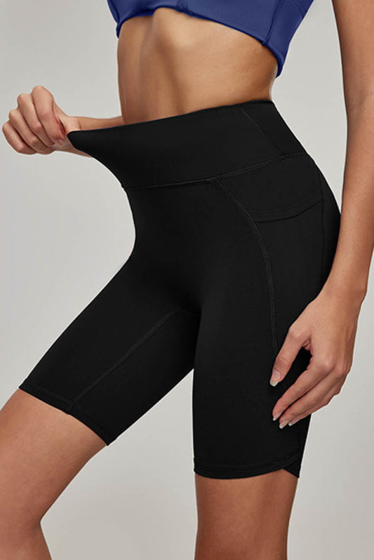 双侧口袋防卷边5分裤