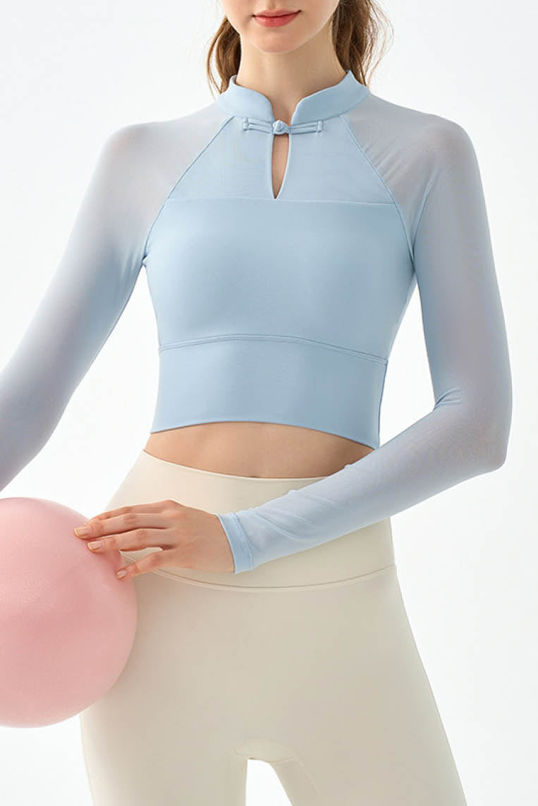 新中式盘扣立领瑜伽服