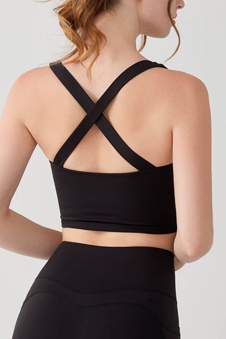 扭结皱褶交叉美背文胸