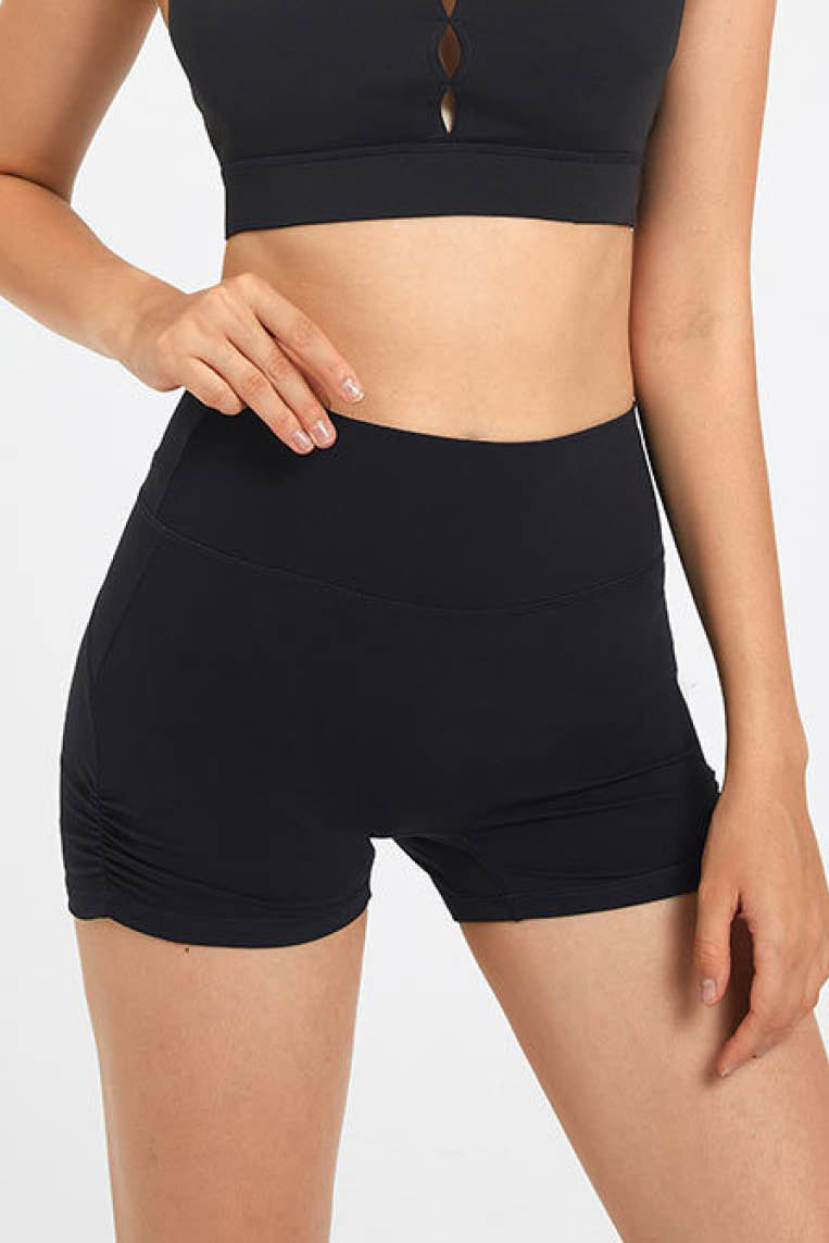 高腰健身提臀三分裤