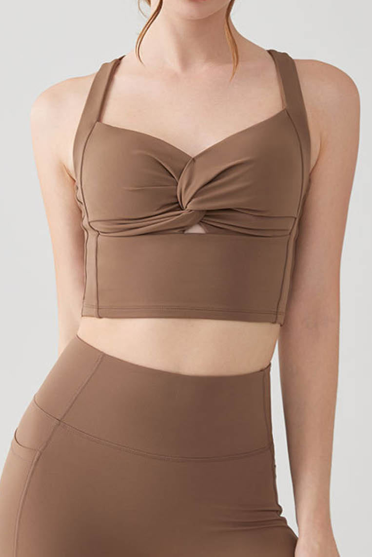 扭结皱褶交叉美背文胸