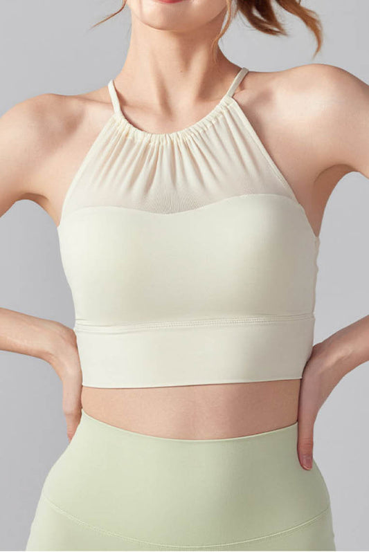 拼纱挂脖吊带固定杯文胸