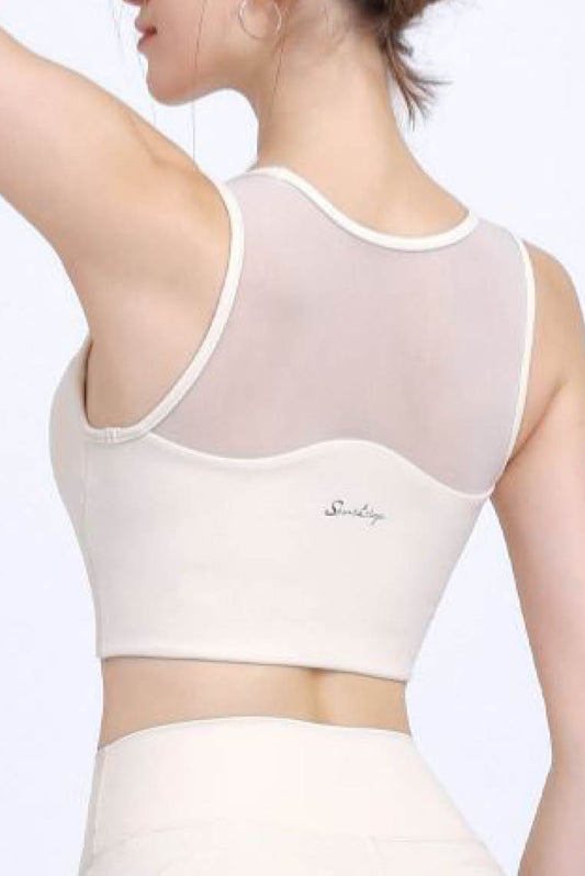 拼网收副乳防震文胸