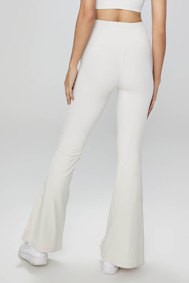 高腰收腹开叉微喇叭裤