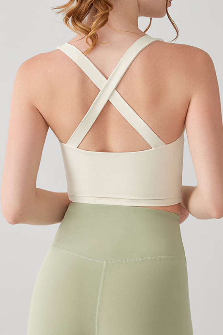 扭结皱褶交叉美背文胸