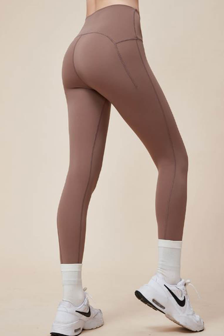 高弹收腹蜜桃臀健身长裤