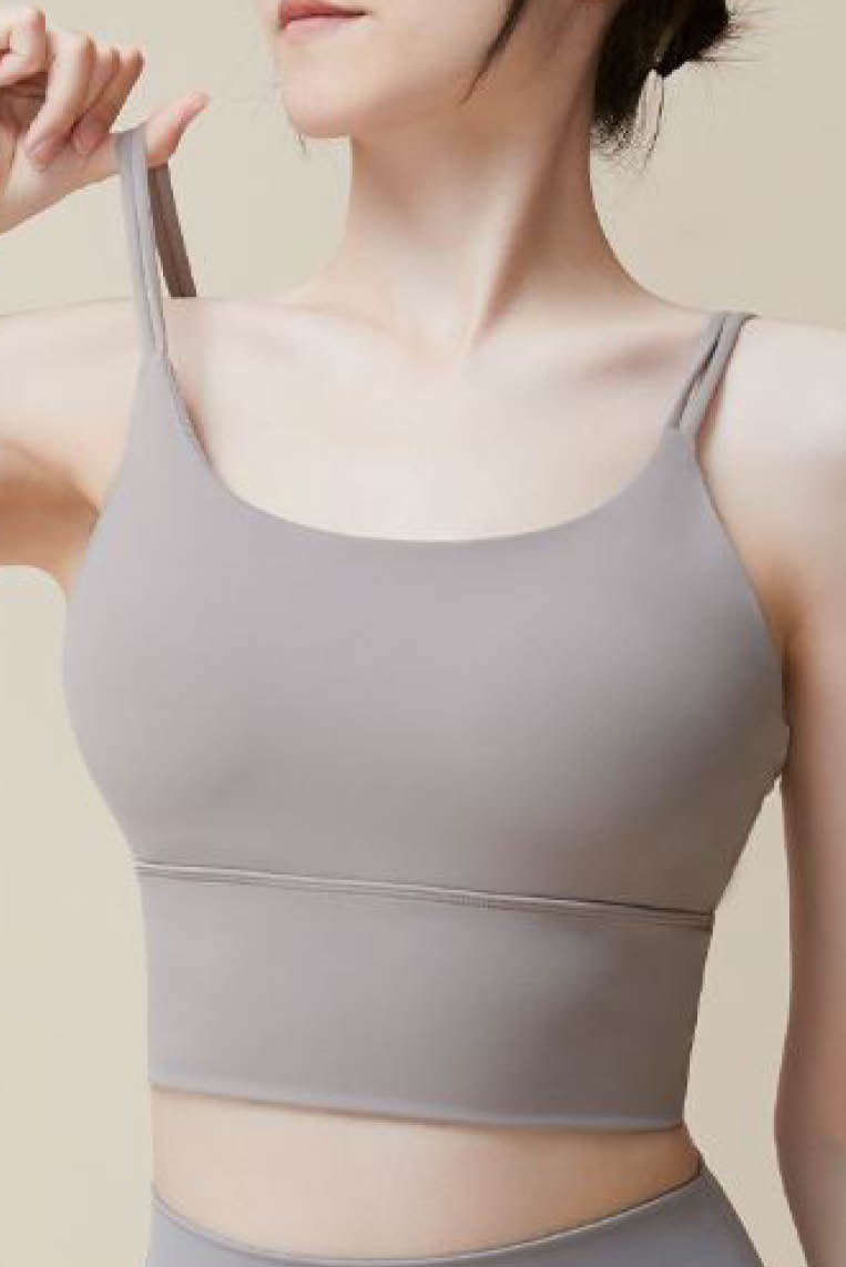 细吊带褶皱美背文胸