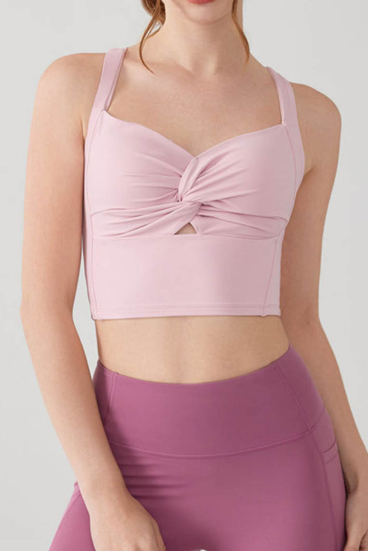 扭结皱褶交叉美背文胸