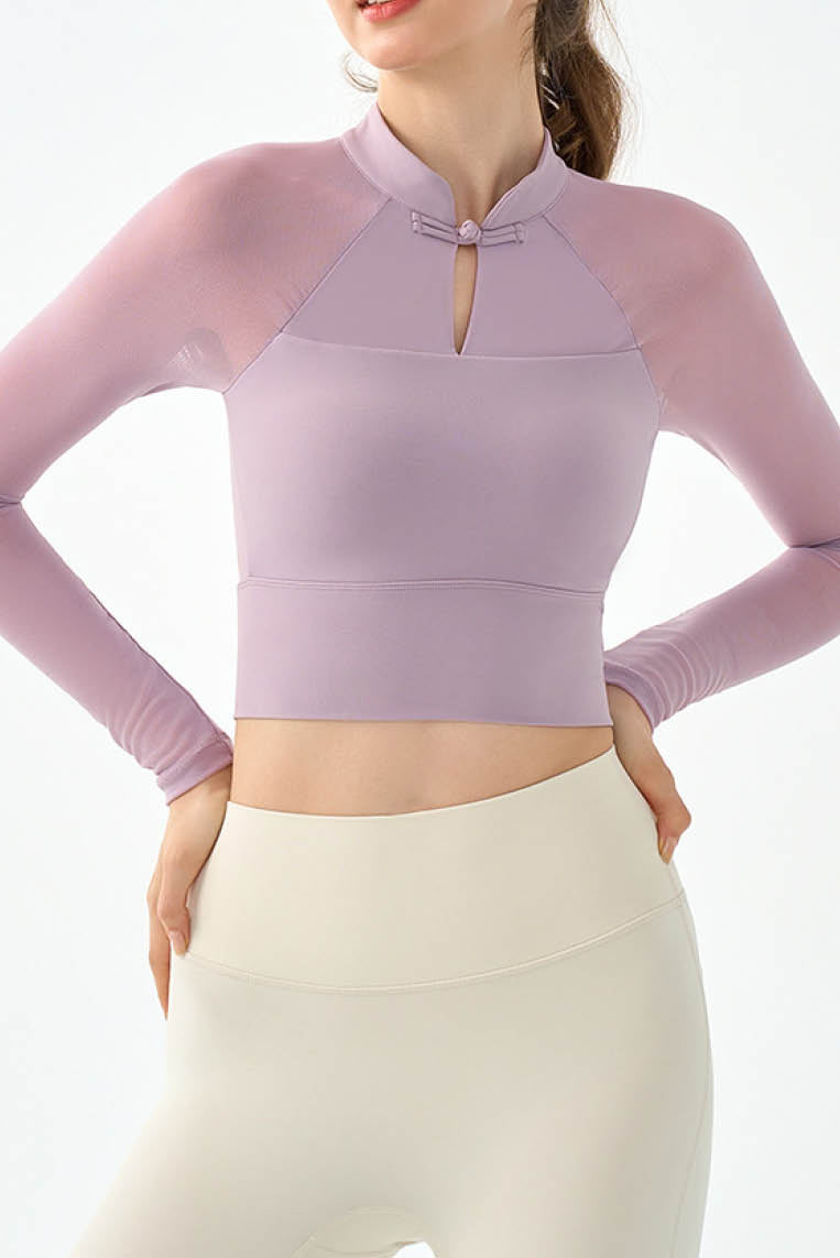 新中式盘扣立领瑜伽服