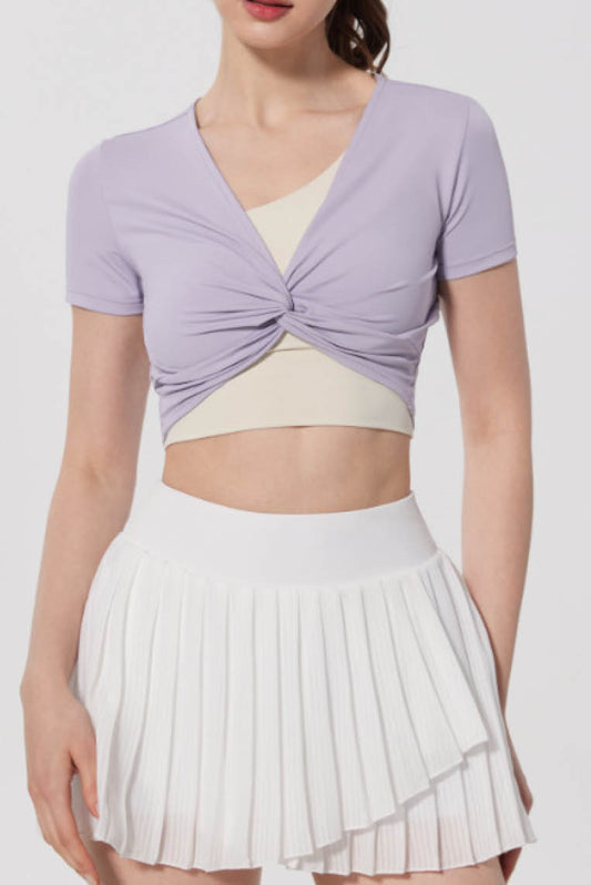 速干扭结短版罩衫(不含胸垫)