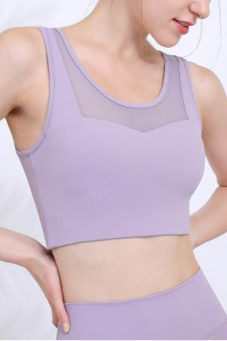 拼网收副乳防震文胸