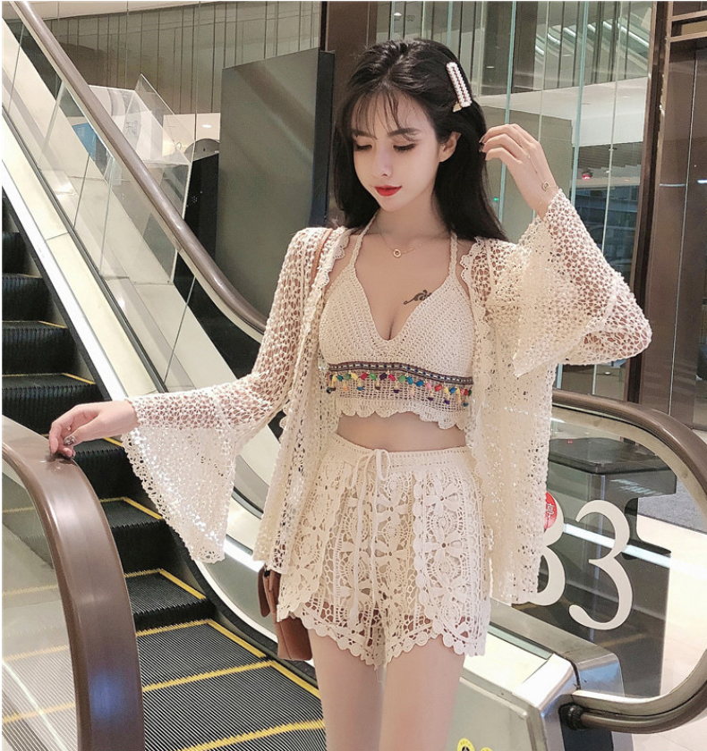 吊带针织度假风套装