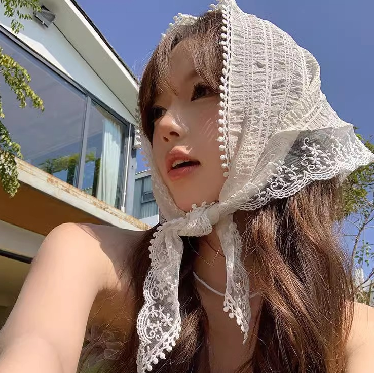 蕾丝复古头巾