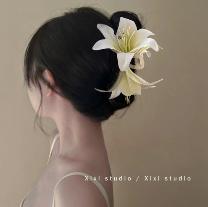 百合花朵发夹