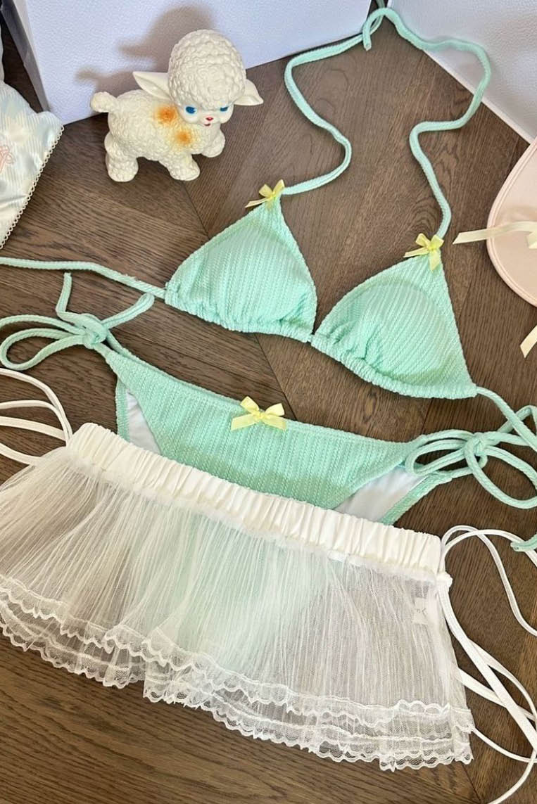 蕾丝夏季比基尼套装