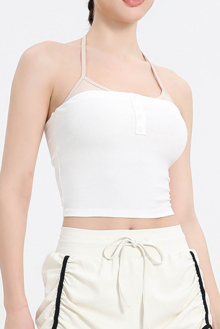 一体式挂脖带垫背心