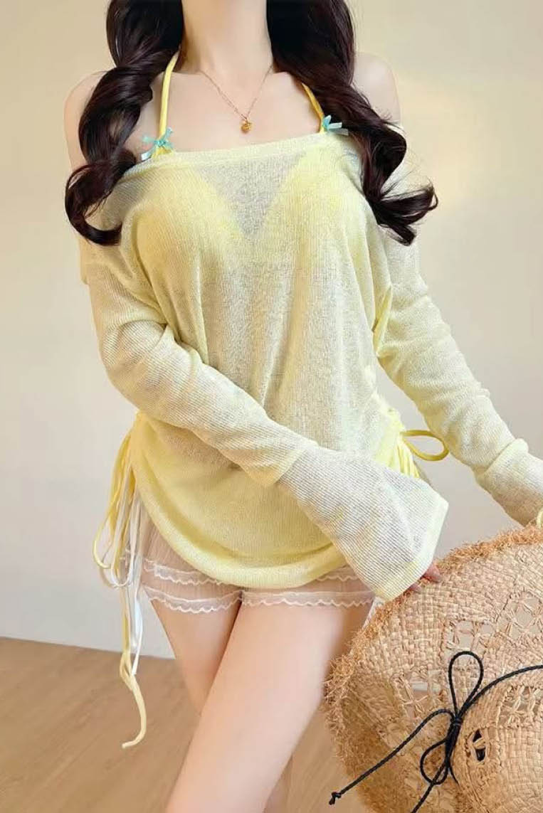 甜辣蕾丝裙比基尼4件套 (Only Available Online)