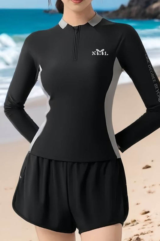 防晒泳衣长袖两件套