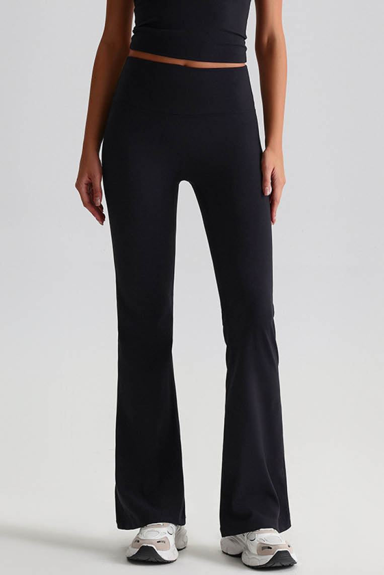 提臀收腹阔腿喇叭裤