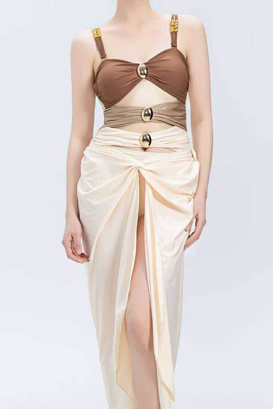 高级北欧女神范两件式长裙