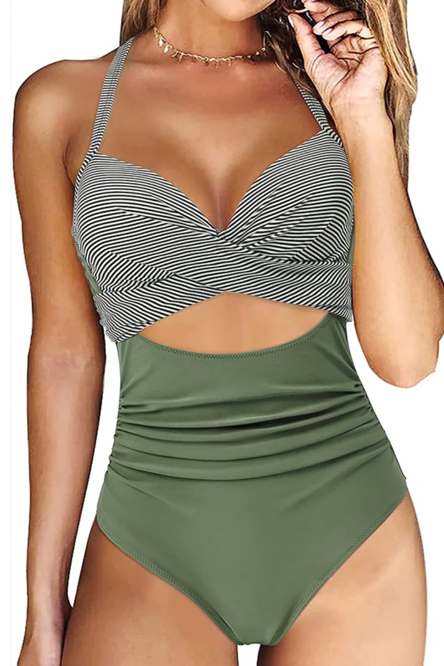 欧美款露腰三角比基尼泳衣