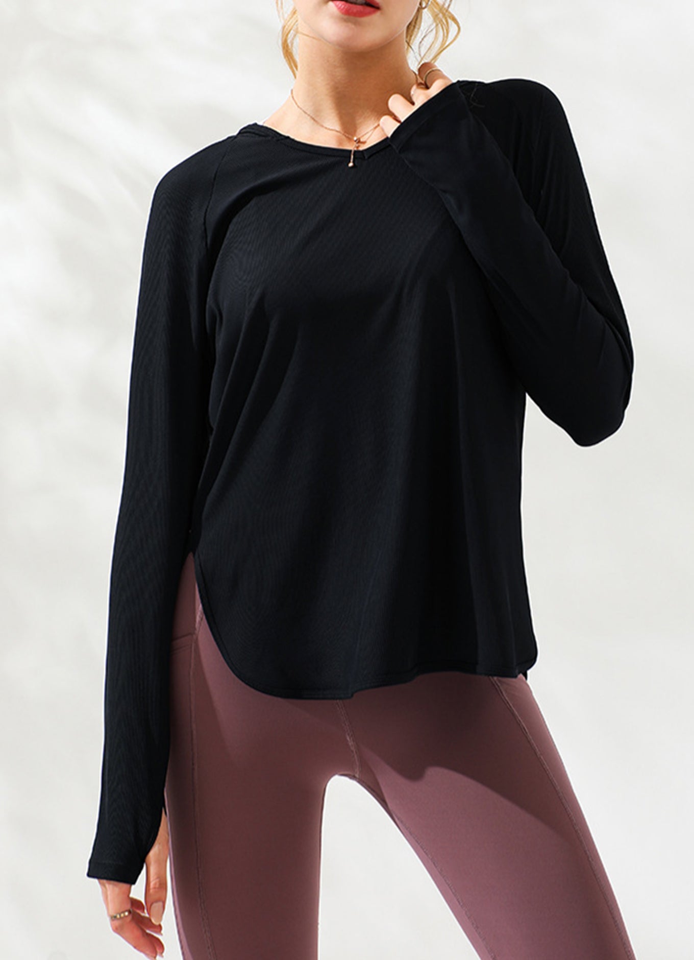 连帽长袖瑜伽服