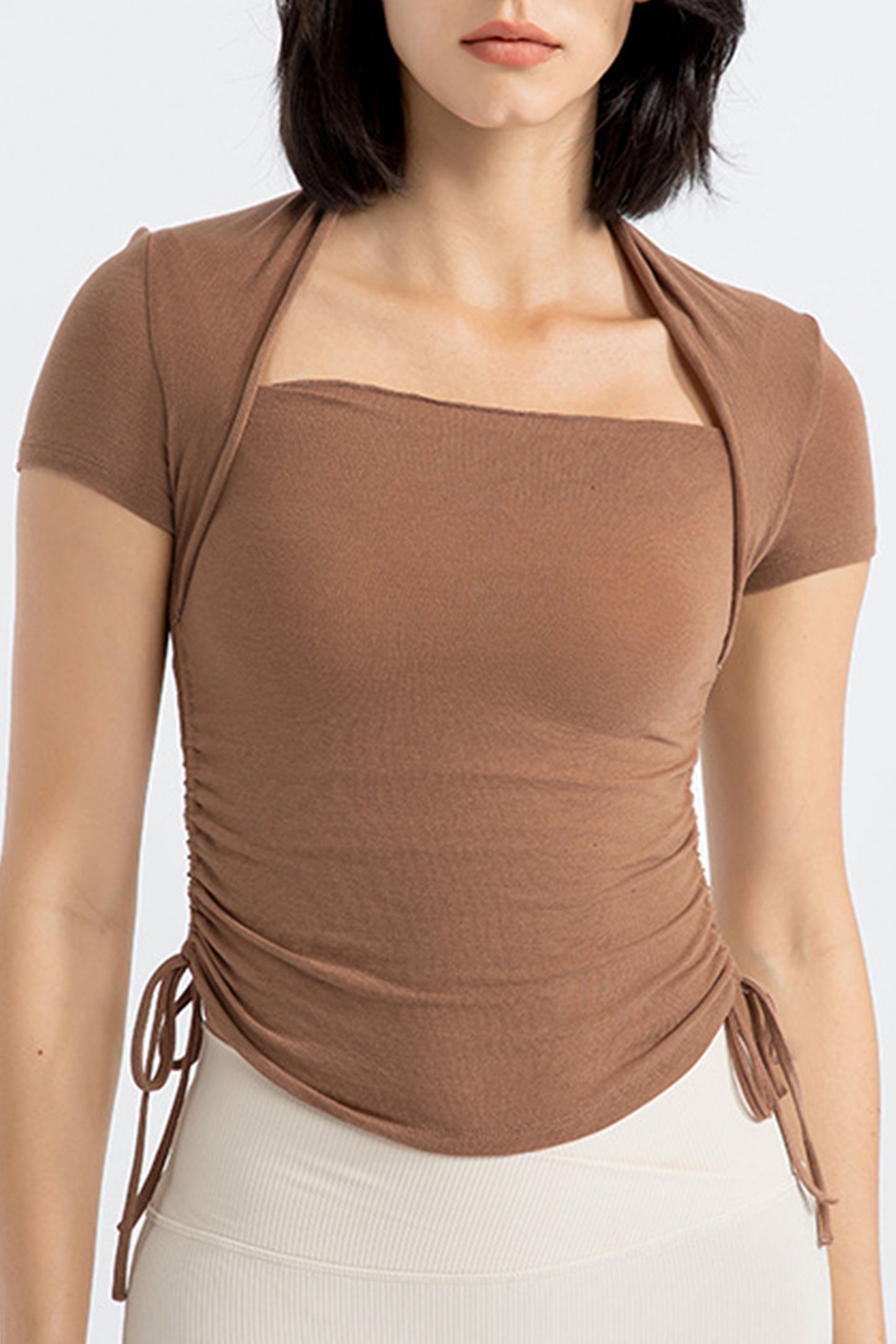 假两件披肩上衣