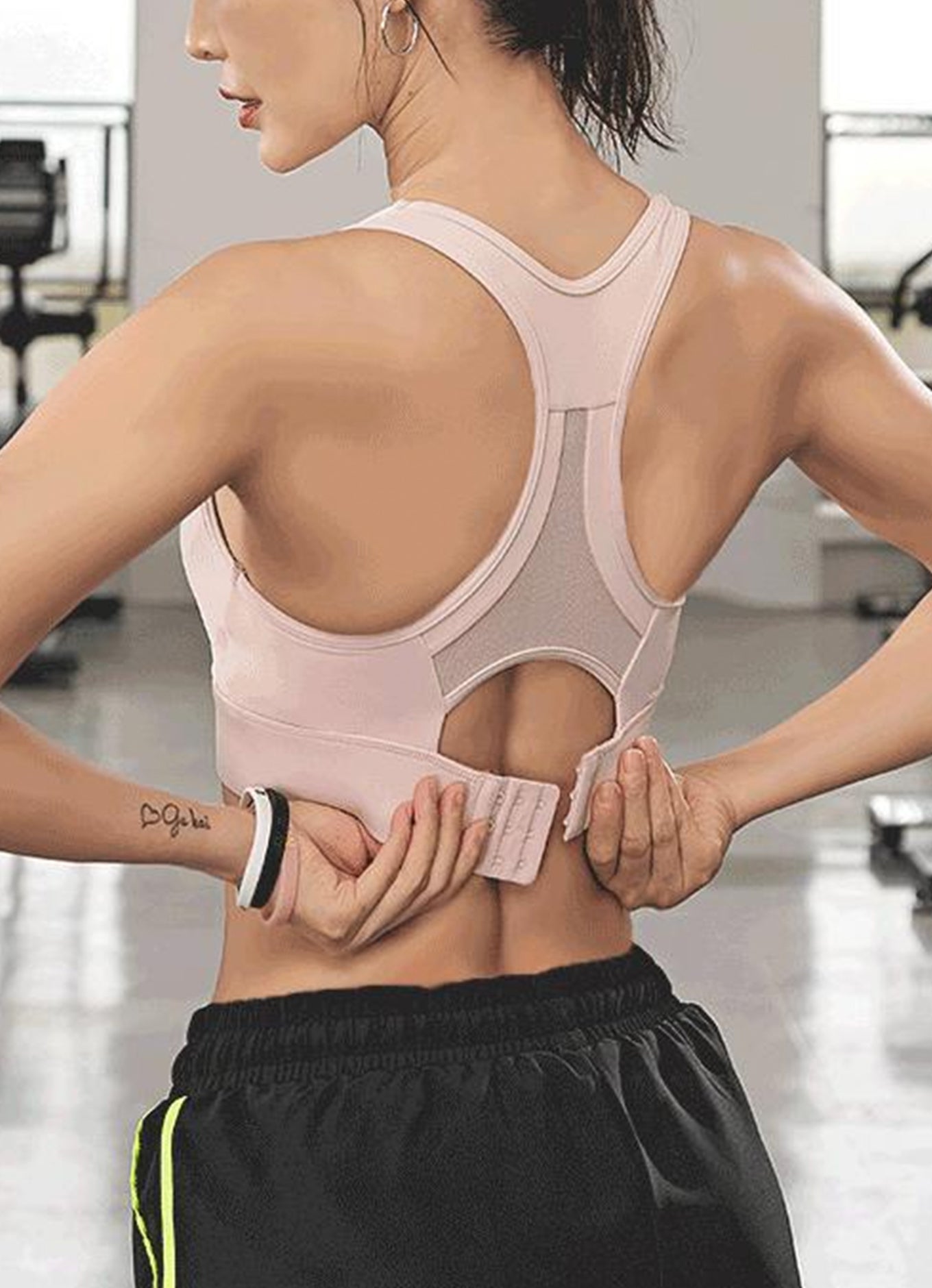 高强度网纱拼接文胸