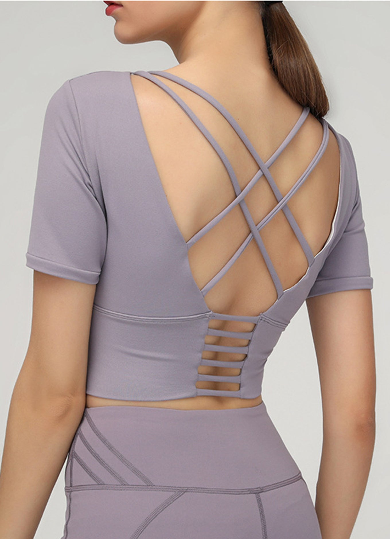 带胸垫美背瑜伽服