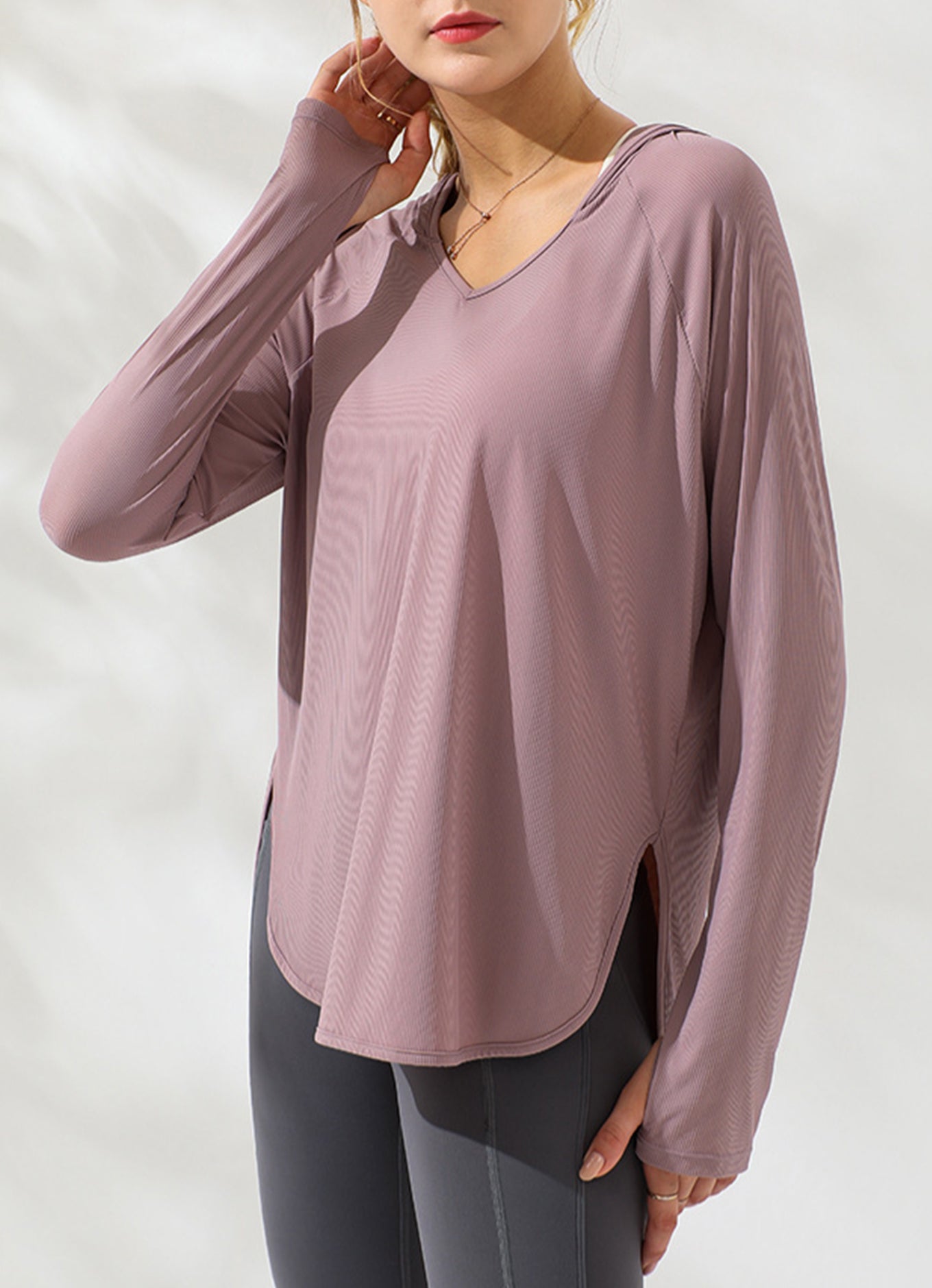 连帽长袖瑜伽服