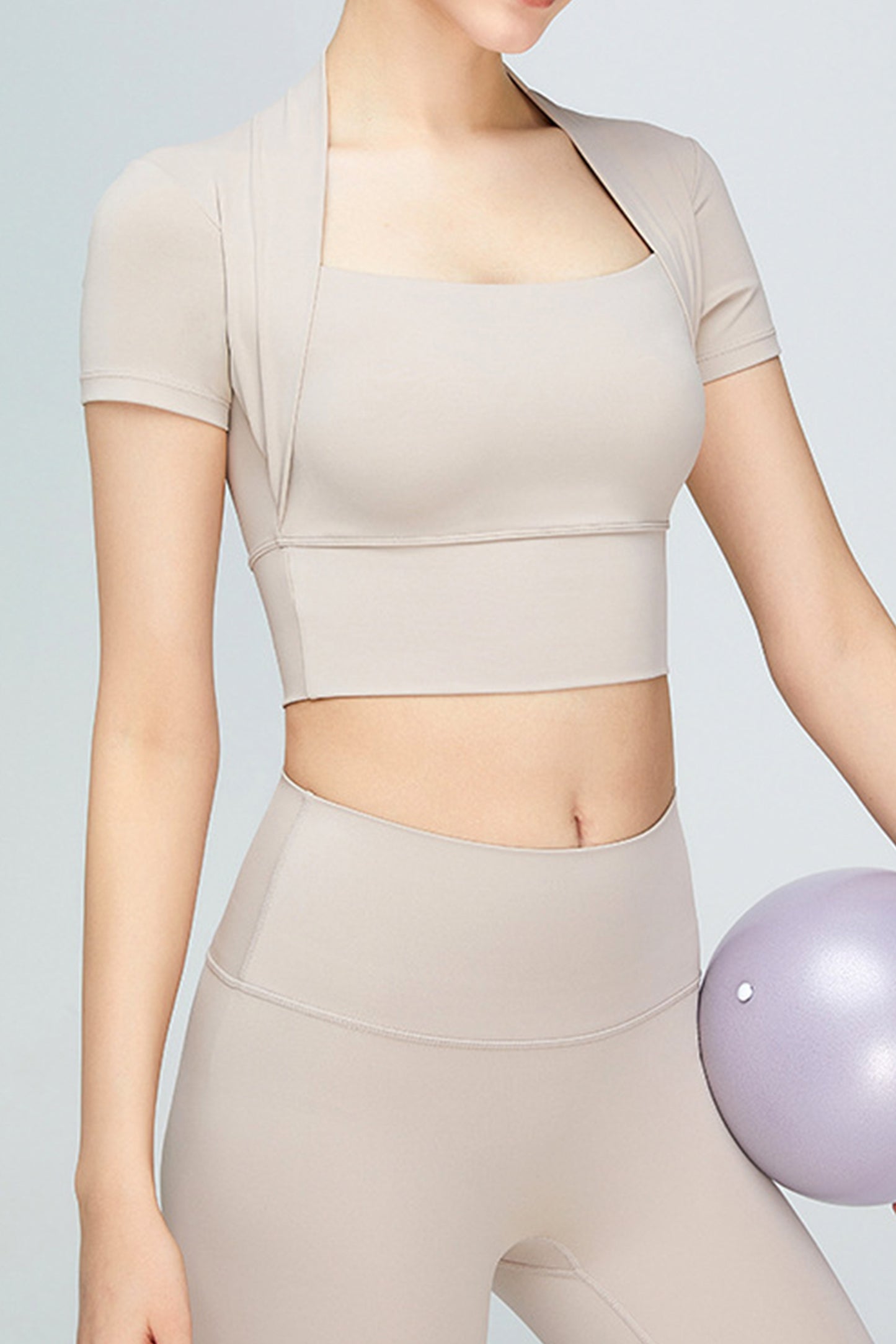 假两件披肩短袖