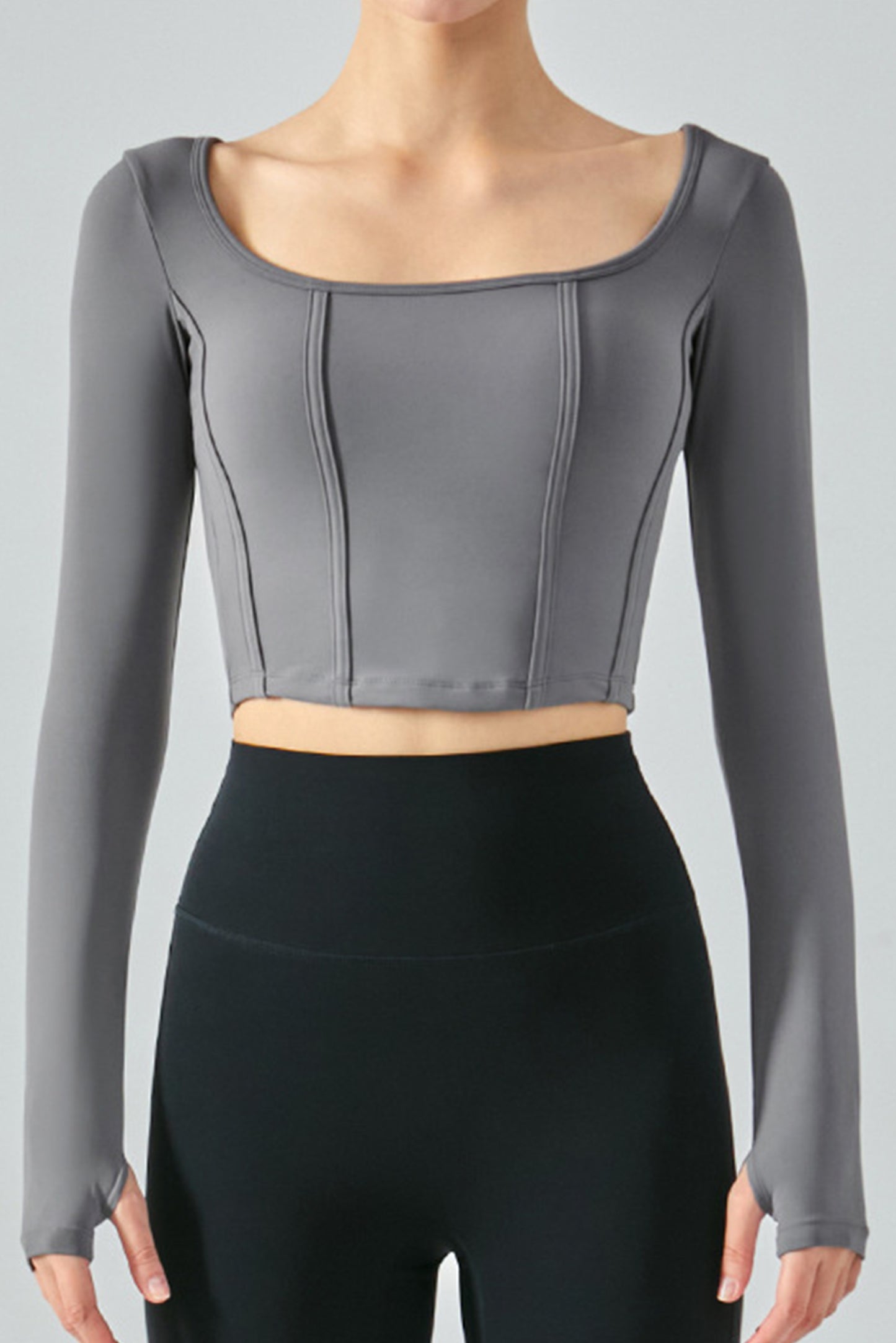 鱼骨显瘦瑜伽长袖