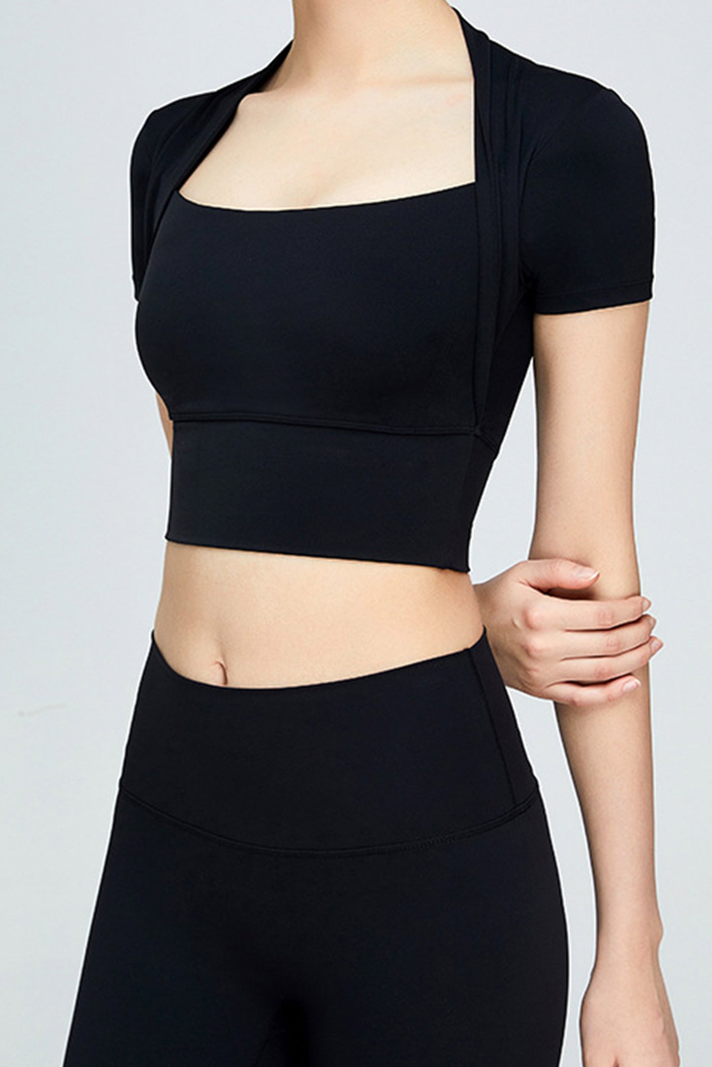 假两件披肩短袖